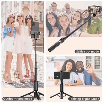 Bluetooth Selfie Stick Tripod - Extendable Monopod with Remote for iPhone