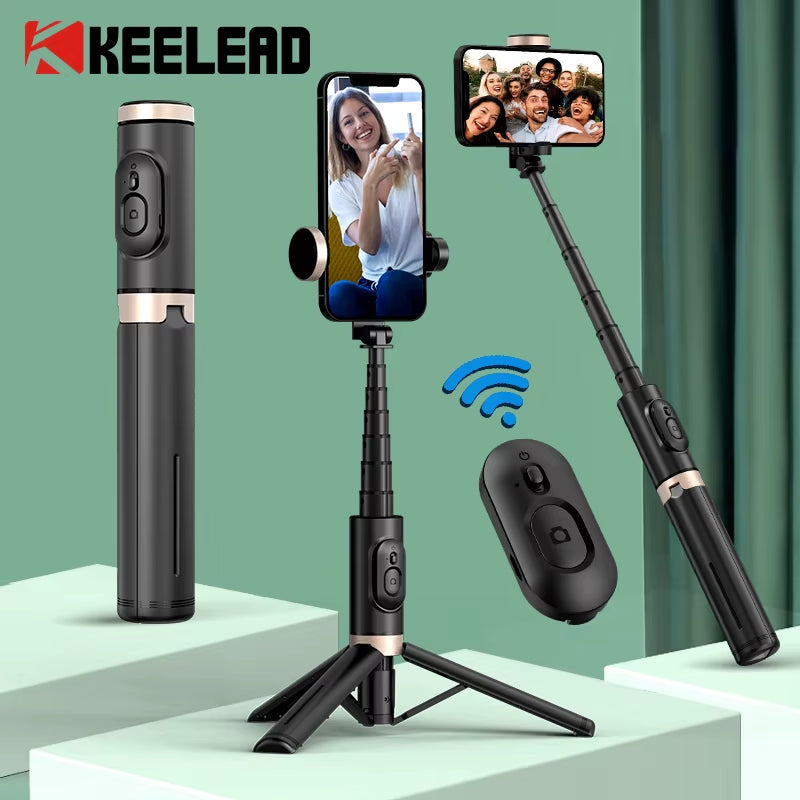 Bluetooth Selfie Stick Tripod - Extendable Monopod with Remote for iPhone